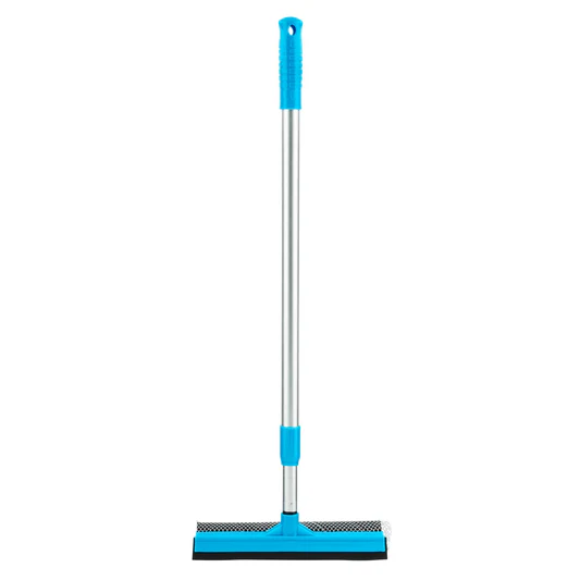 2-in-1 Window Squeegee with Rod Handle – Glass Cleaning Wiper