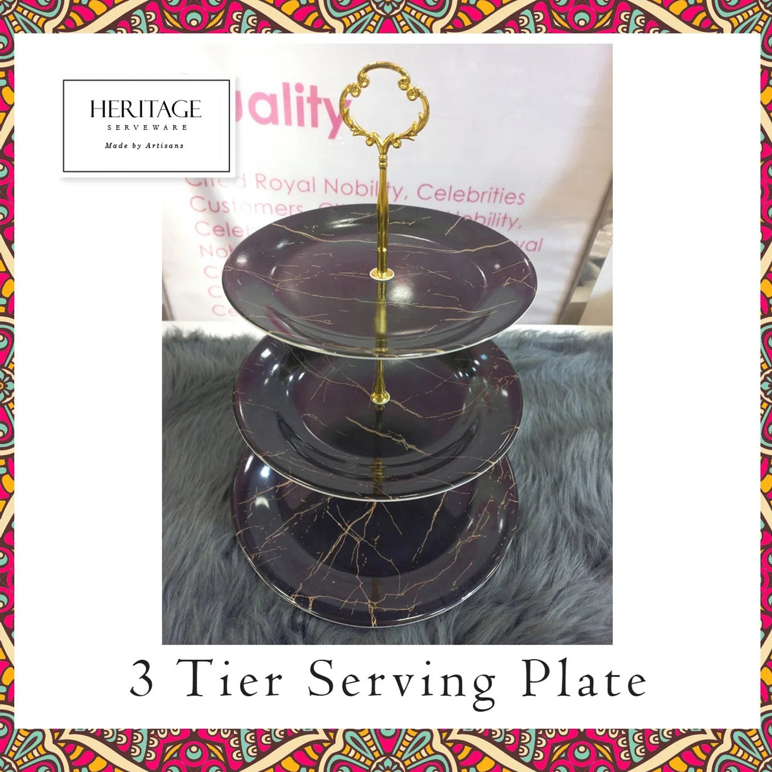 Three Tier Serving Platter - Round
