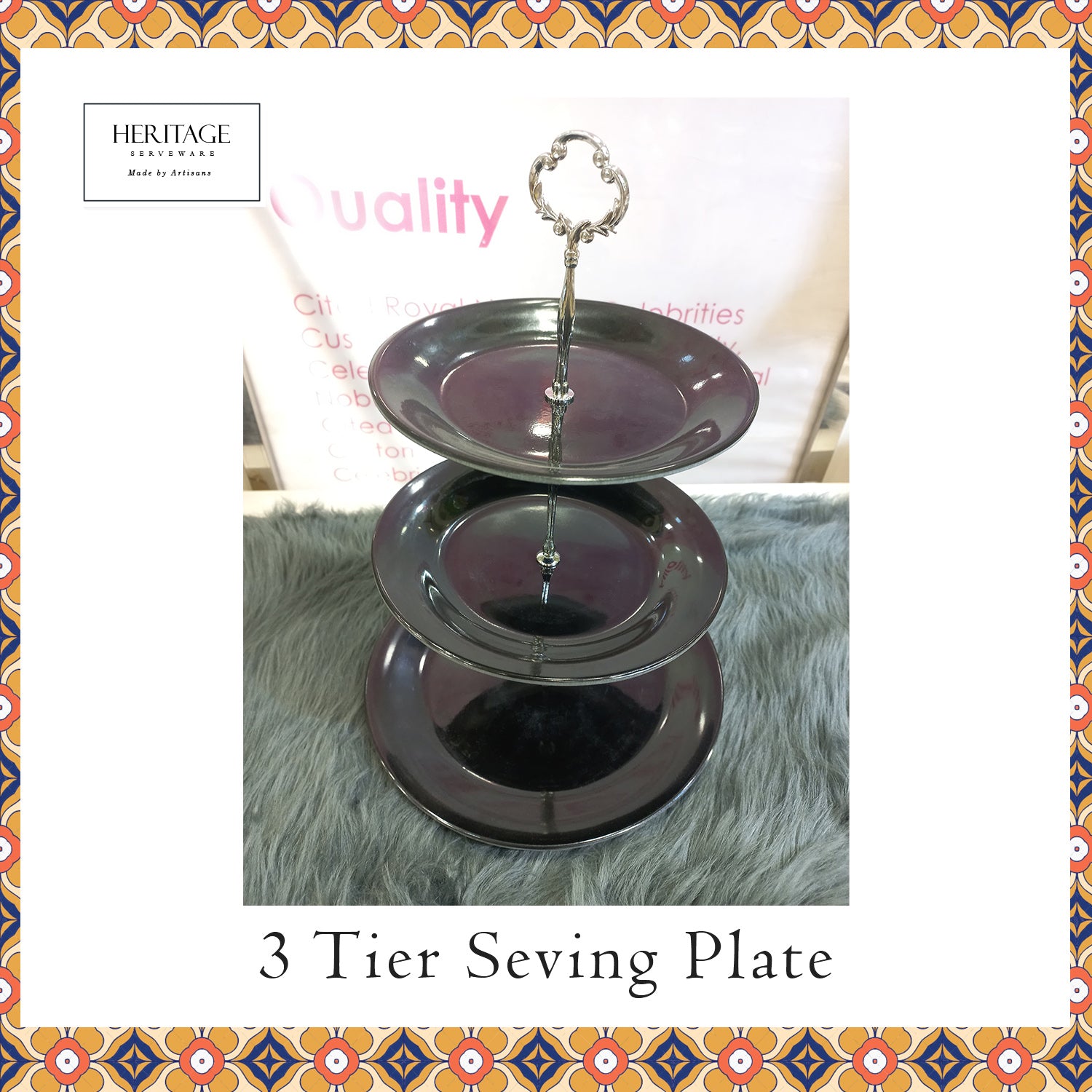 Three Tier Serving Platter - Round
