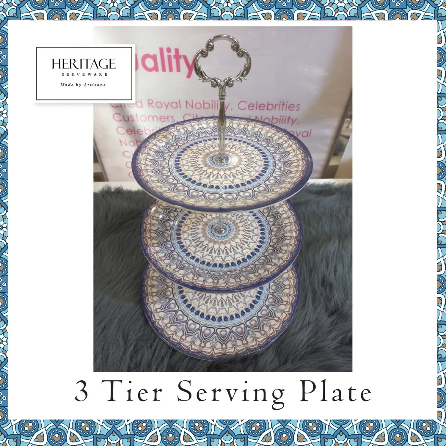 Three Tier Serving Platter - Round