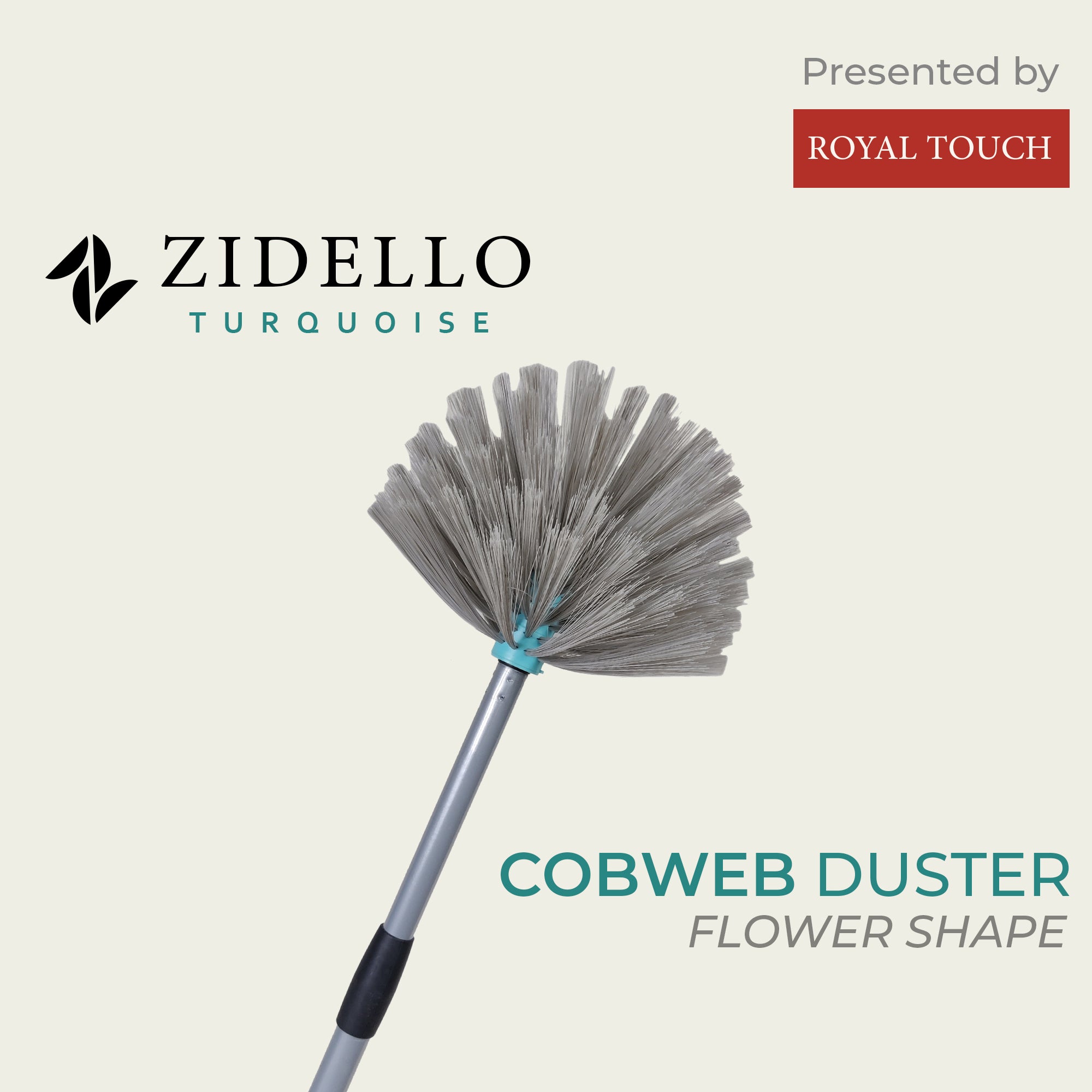 Zidello A long and soft-bristled cobweb duster that reaches high corners and cleans gently and easily at a low cost.