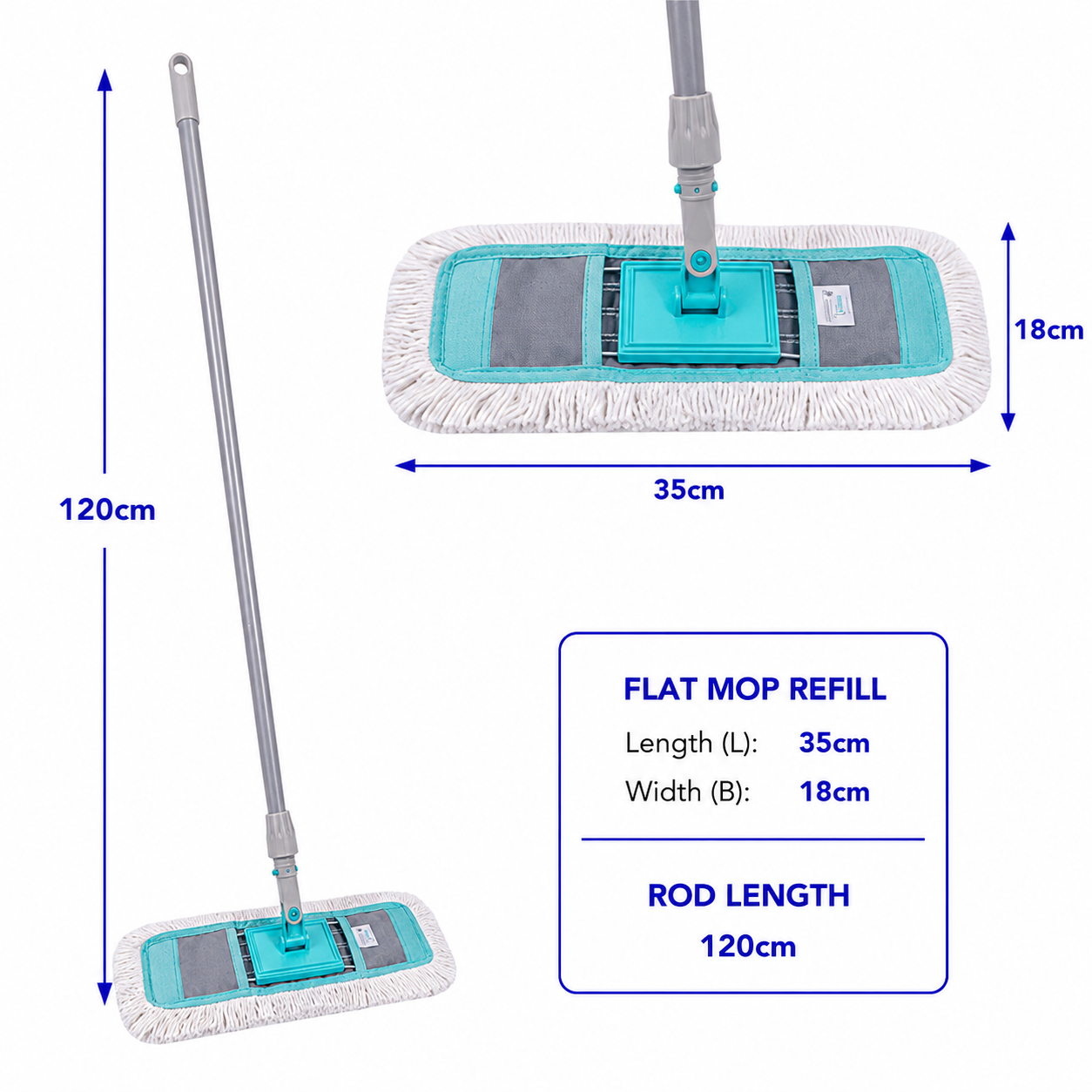 Zidello COTTON MOP - DRY 16" INCH (40CM)
