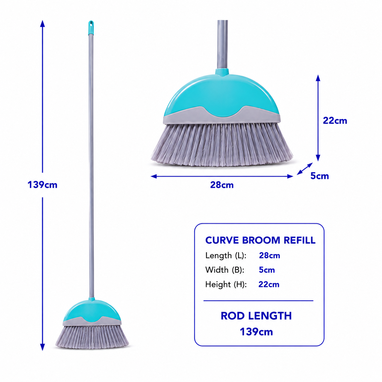 Zidello Sparkling Floor Curve Broom