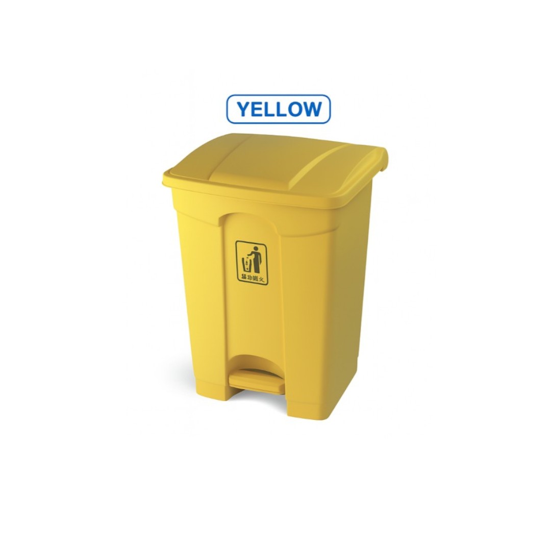 Zidello 90L Plastic Pedal Bin (83 cm × 41 cm × 51 cm) – Heavy-Duty Foot-Operated Dustbin for Commercial & Office Use
