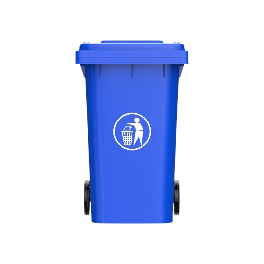 Zidello 120L Plastic Pedal Bin (91.5 cm × 78 cm × 53 cm) – Heavy-Duty Foot-Operated Dustbin for Commercial & Industrial Use