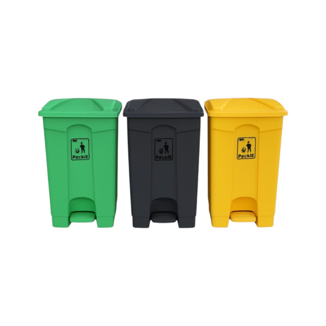 Zidello 70L Plastic Pedal Bin (68 cm × 41 cm × 51 cm) – Durable Foot-Operated Dustbin for Home, Kitchen & Office