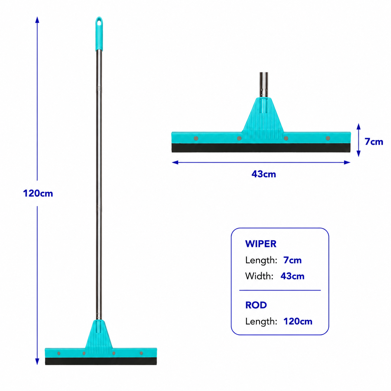 Zidello Floor Wiper with Rubber Squeegee