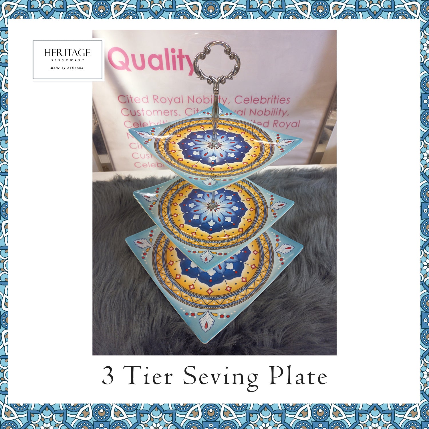 Three Tier Serving Platter - Square