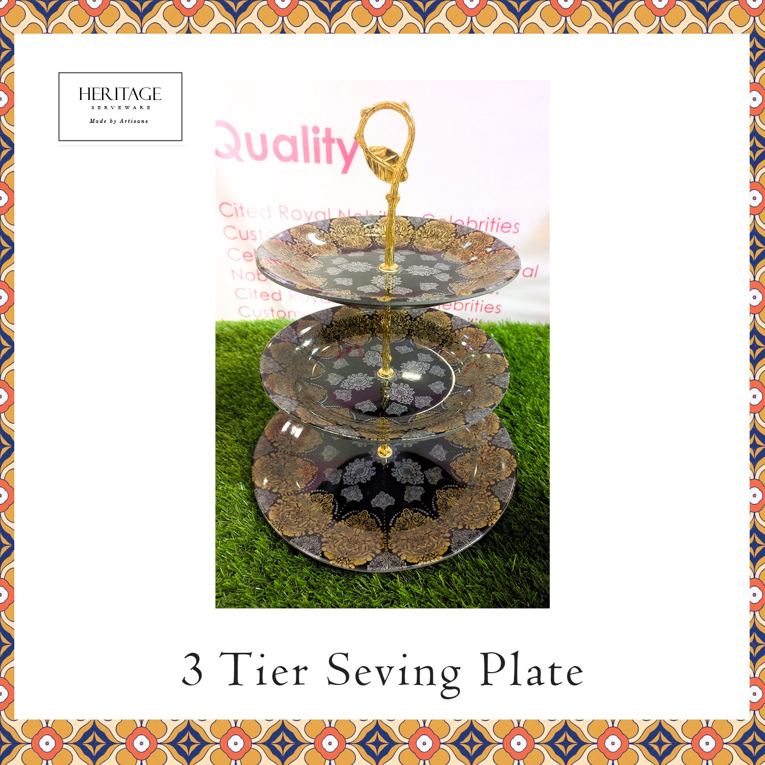 Three Tier Serving Platter - Round
