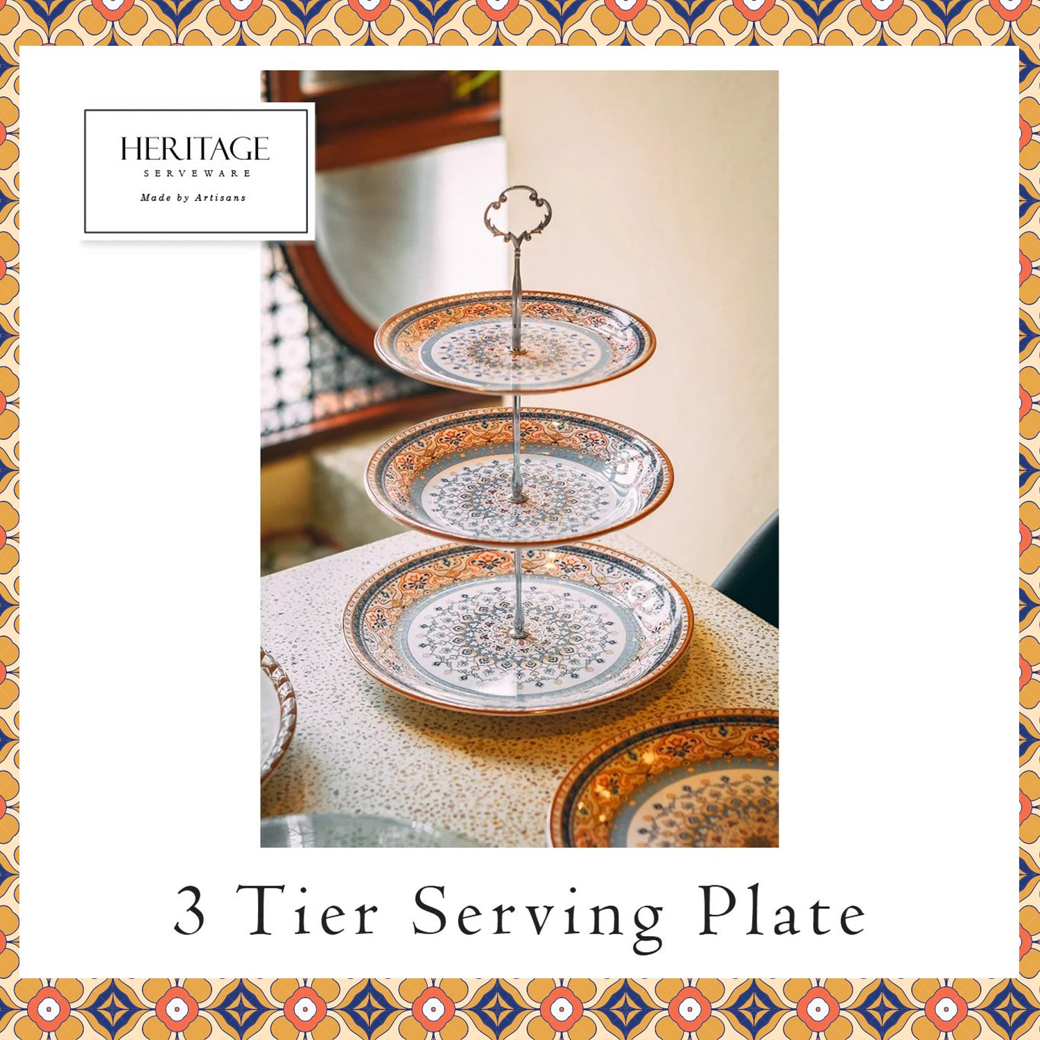Three Tier Serving Platter - Round