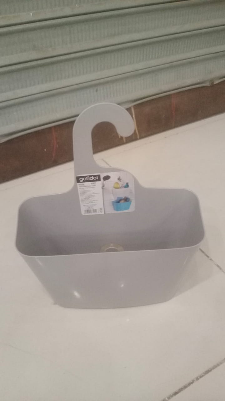 Zidello Hanging Bath Organizer Basket Gondol – Multi-Compartment, Space-Saving Storage for Toiletries & Bath Accessories