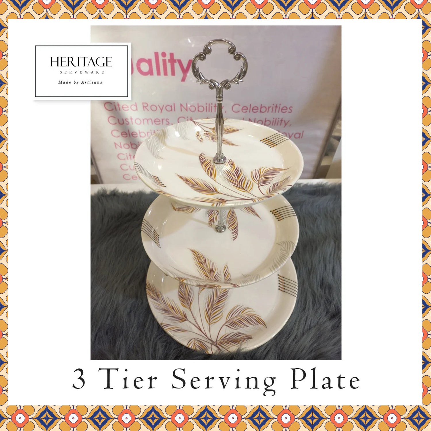Three Tier Serving Platter - Round