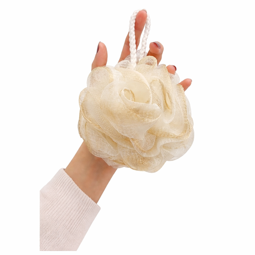 ZIDELLO Lather & Scrub bath loofah with natural exfoliating mesh