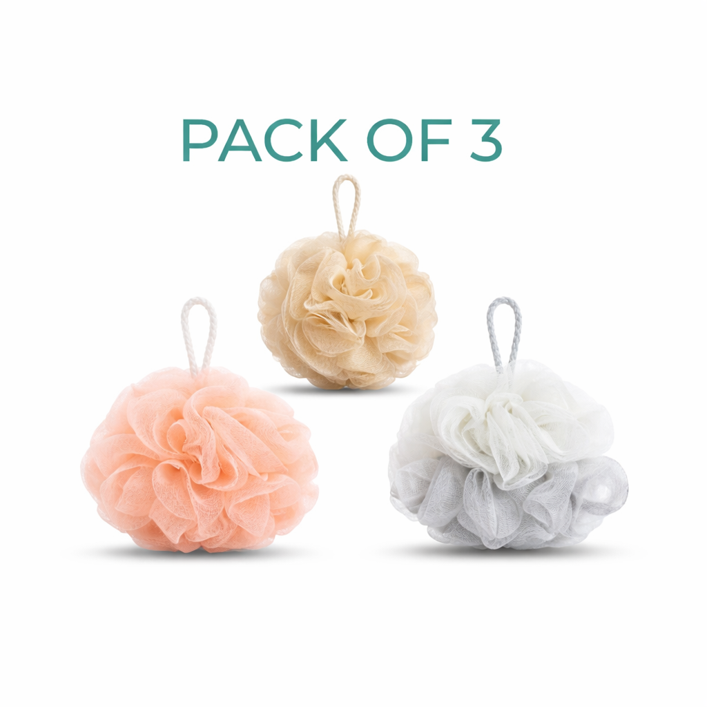 ZIDELLO Lather & Scrub bath loofah with natural exfoliating mesh