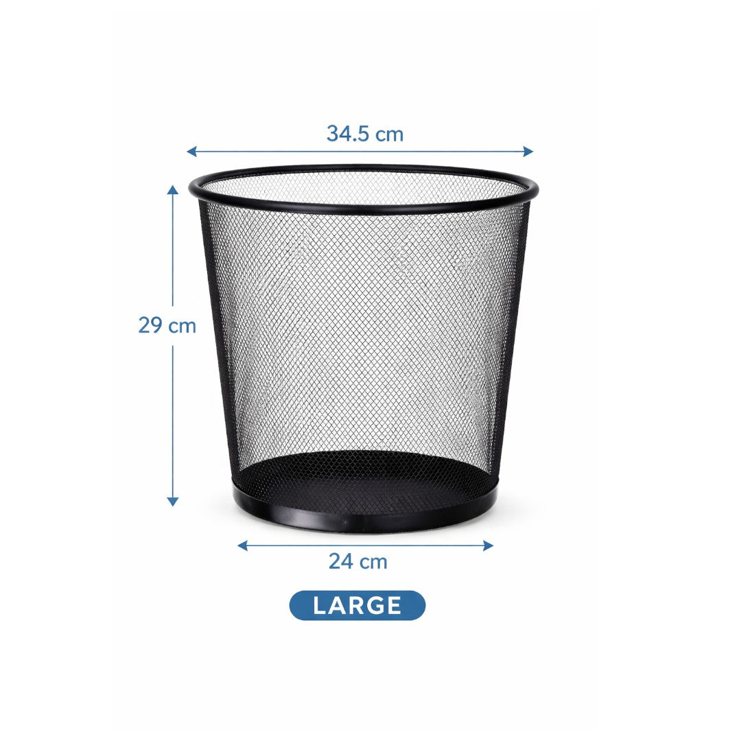 ZIDELLO Metal Mesh Dustbin – Compact Waste Bin for Home & Office