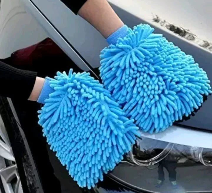 Microfiber Double-Sided Cleaning Gloves - Ideal for House and Car Cleaning
