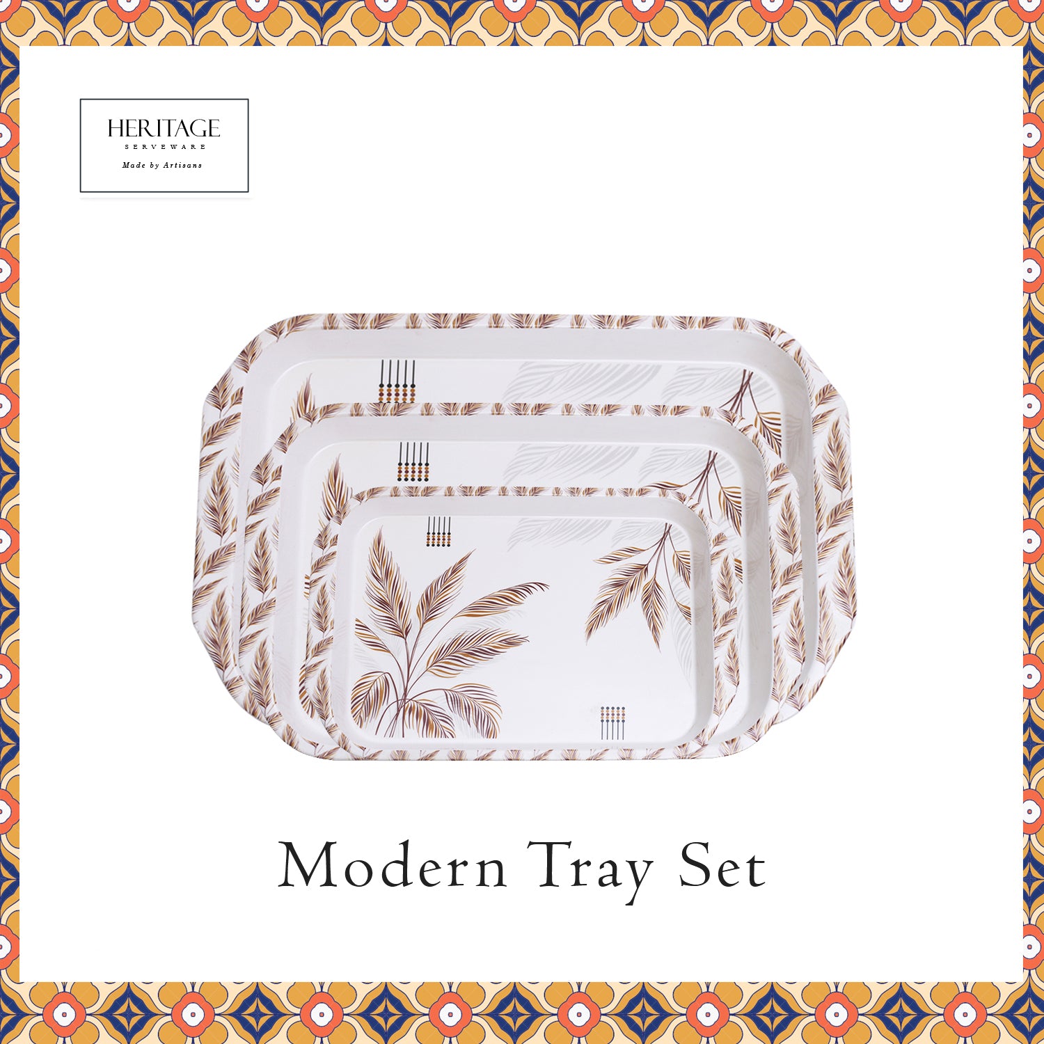 Durable tray set