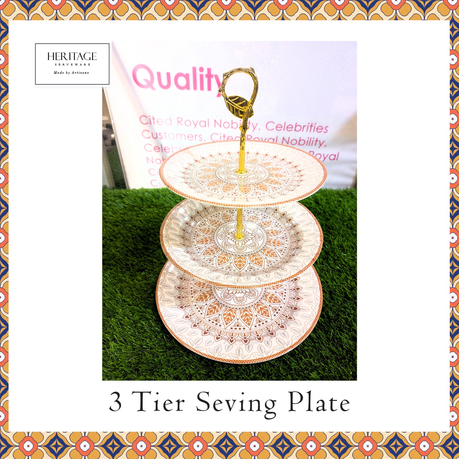 Three Tier Serving Platter - Round