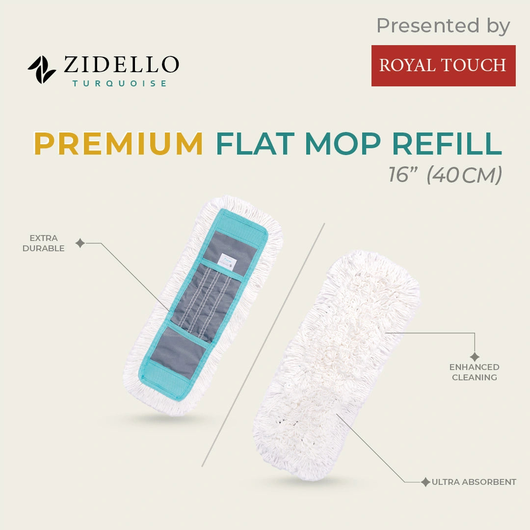 Zidello premium loop-end mop refill with superior absorbency, user-friendly design for comfort, and affordability for efficient cleaning