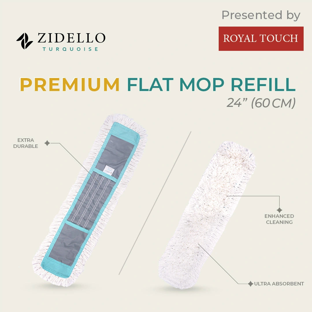 Zidello premium loop-end mop refill with superior absorbency, user-friendly design for comfort, and affordability for efficient cleaning