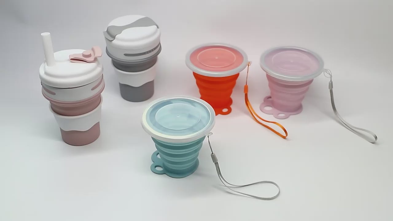 Collapsible Coffee Cup – Portable, Reusable Silicone Cup with Lid, Leakproof & BPA-Free Travel Mug