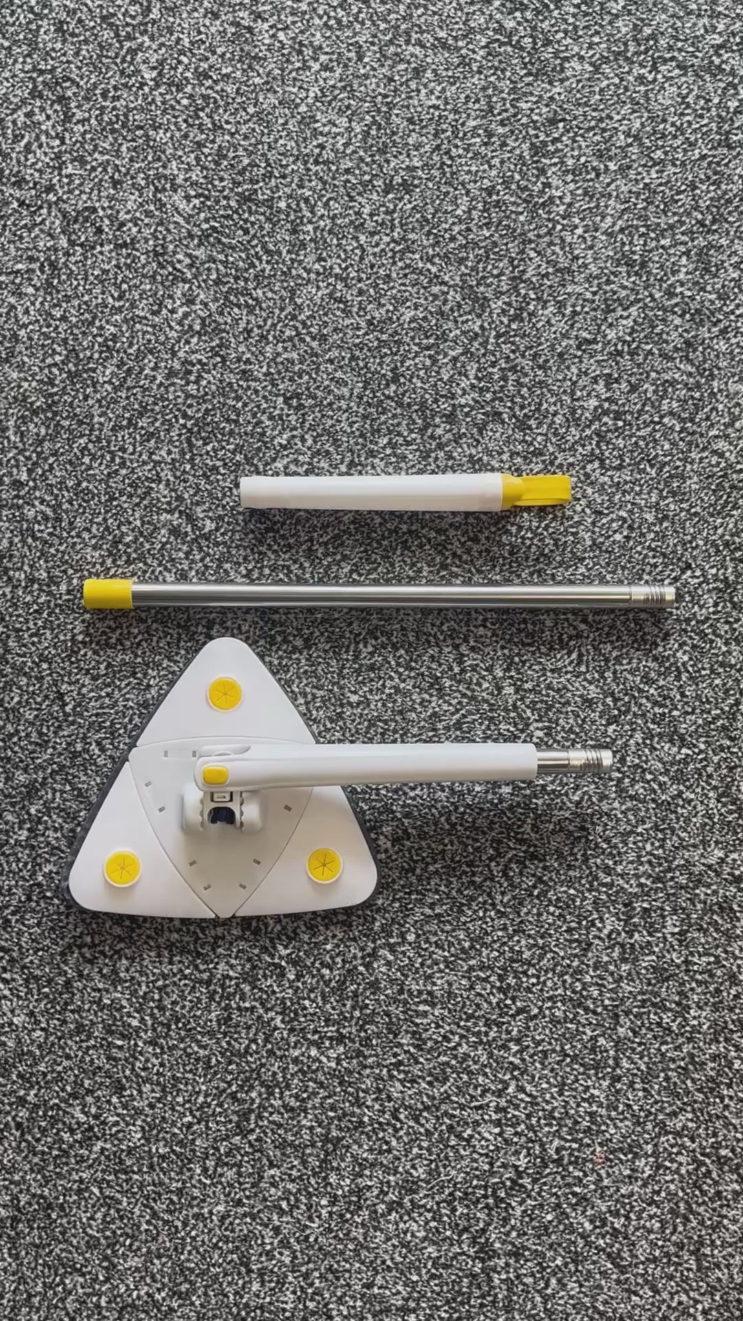 Zidello Triangle Shaped Microfiber Mop –Self-Wringing Floor Dust Mop