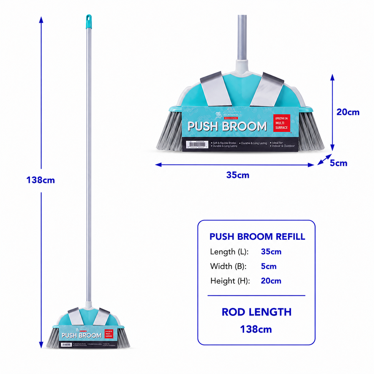 Zidello Sparkling Push Broom