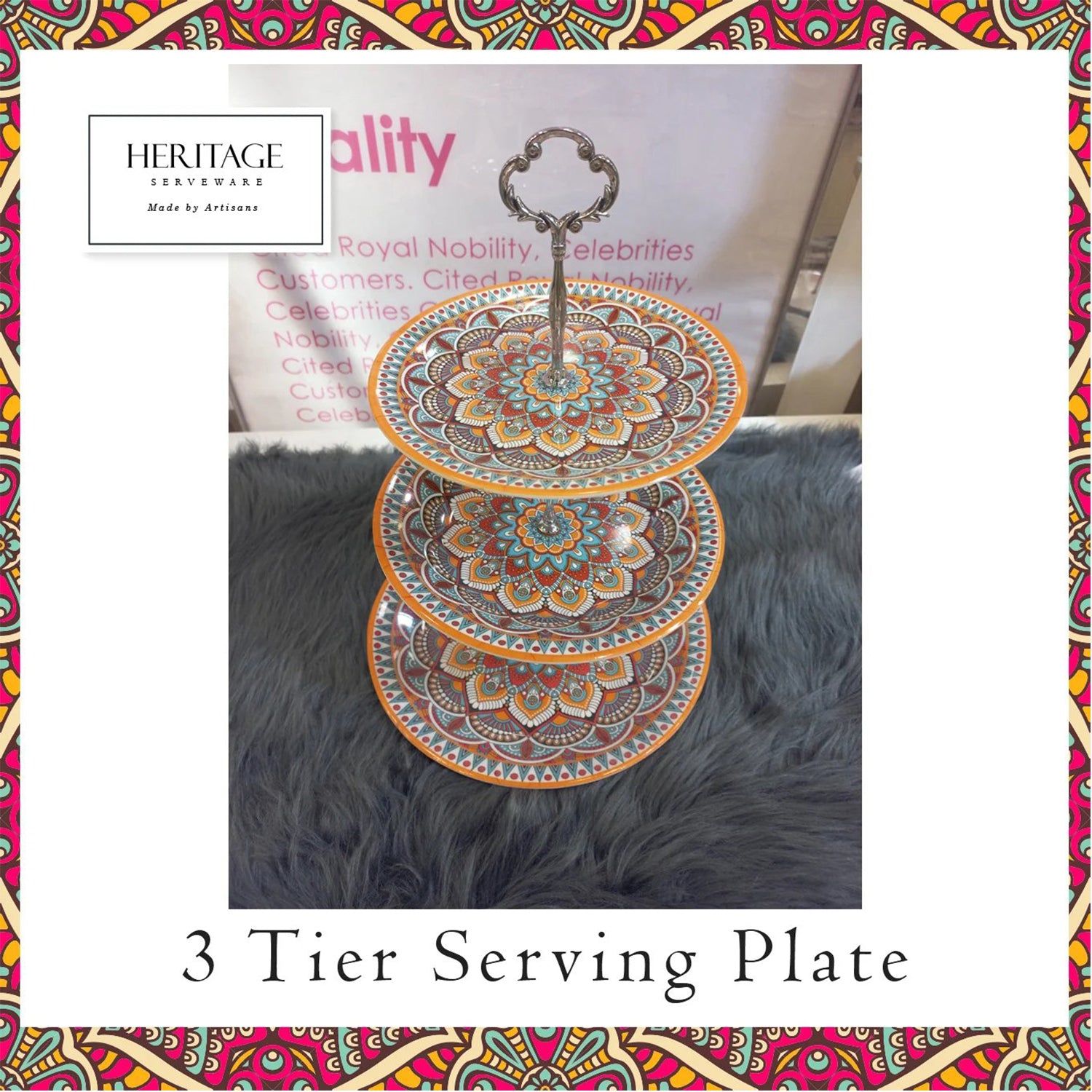 Three Tier Serving Platter - Round