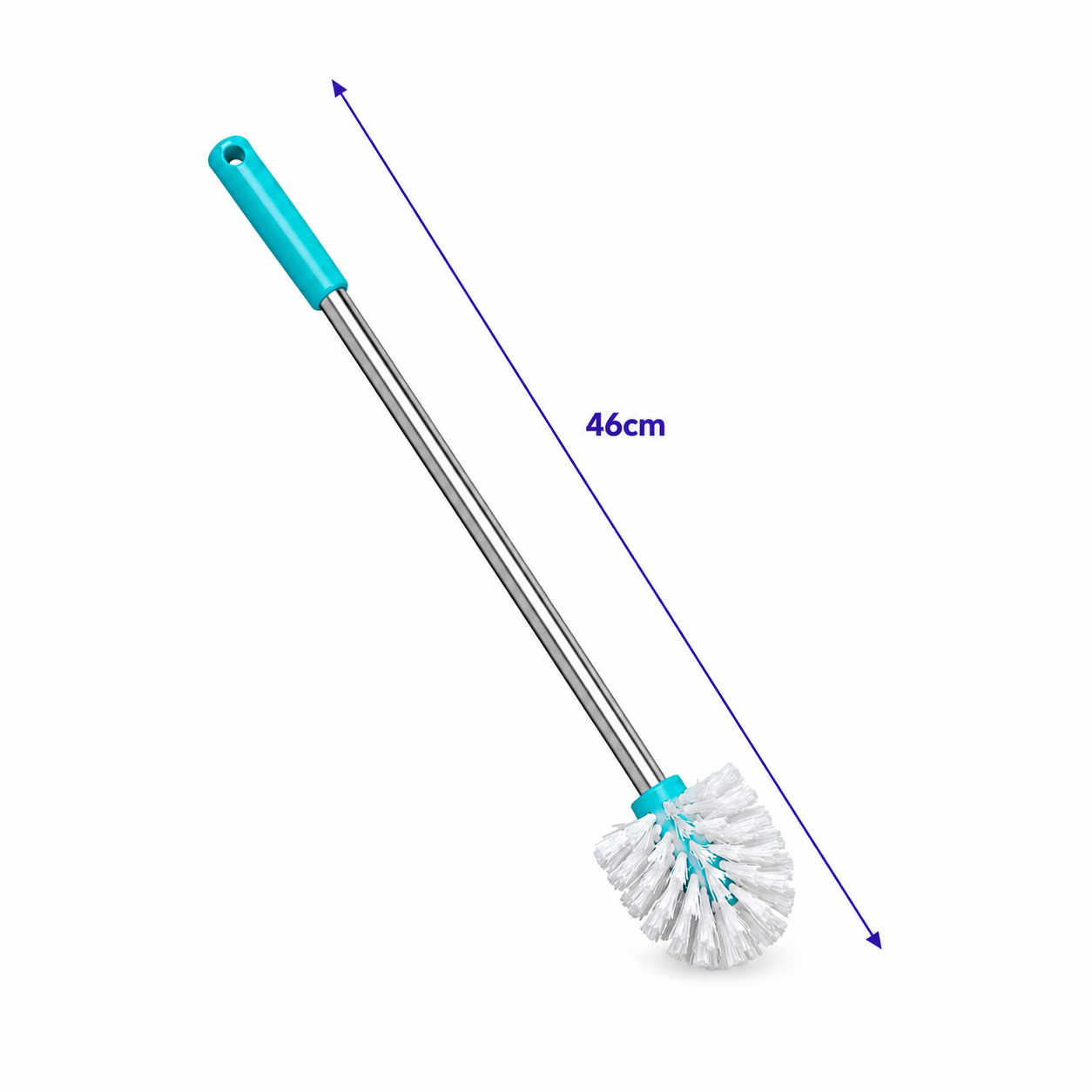 Zidello Toilet Brush (Round) With Stainless Steel Pipe