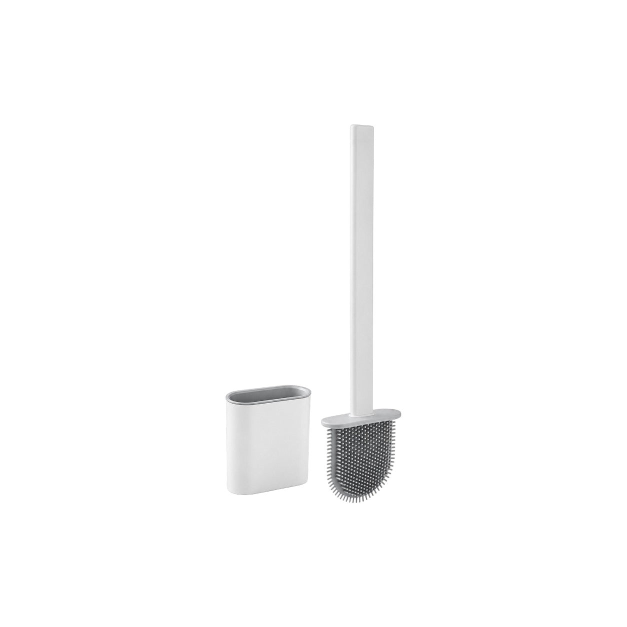 Zidello Silicone Flexible Toilet Brush with Holder