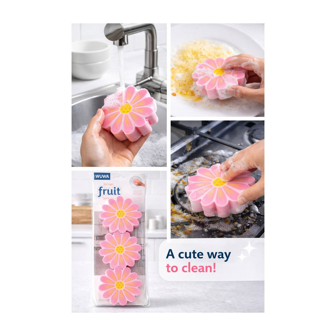 Zidello soft non-scratch cleaning sponges and scourers for kitchen dishwashing and gentle surface cleaning