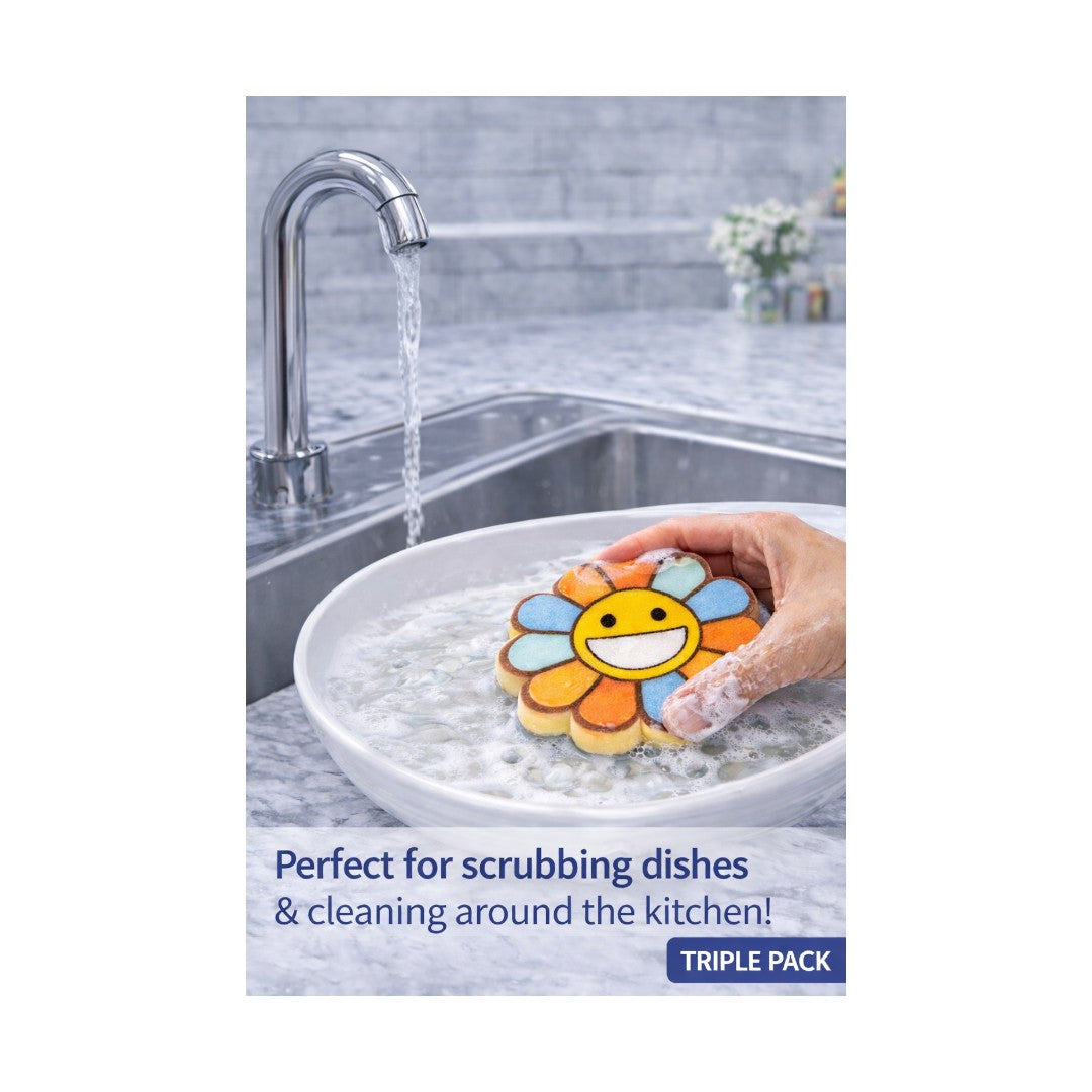 Zidello soft non-scratch cleaning sponges and scourers for kitchen dishwashing and gentle surface cleaning