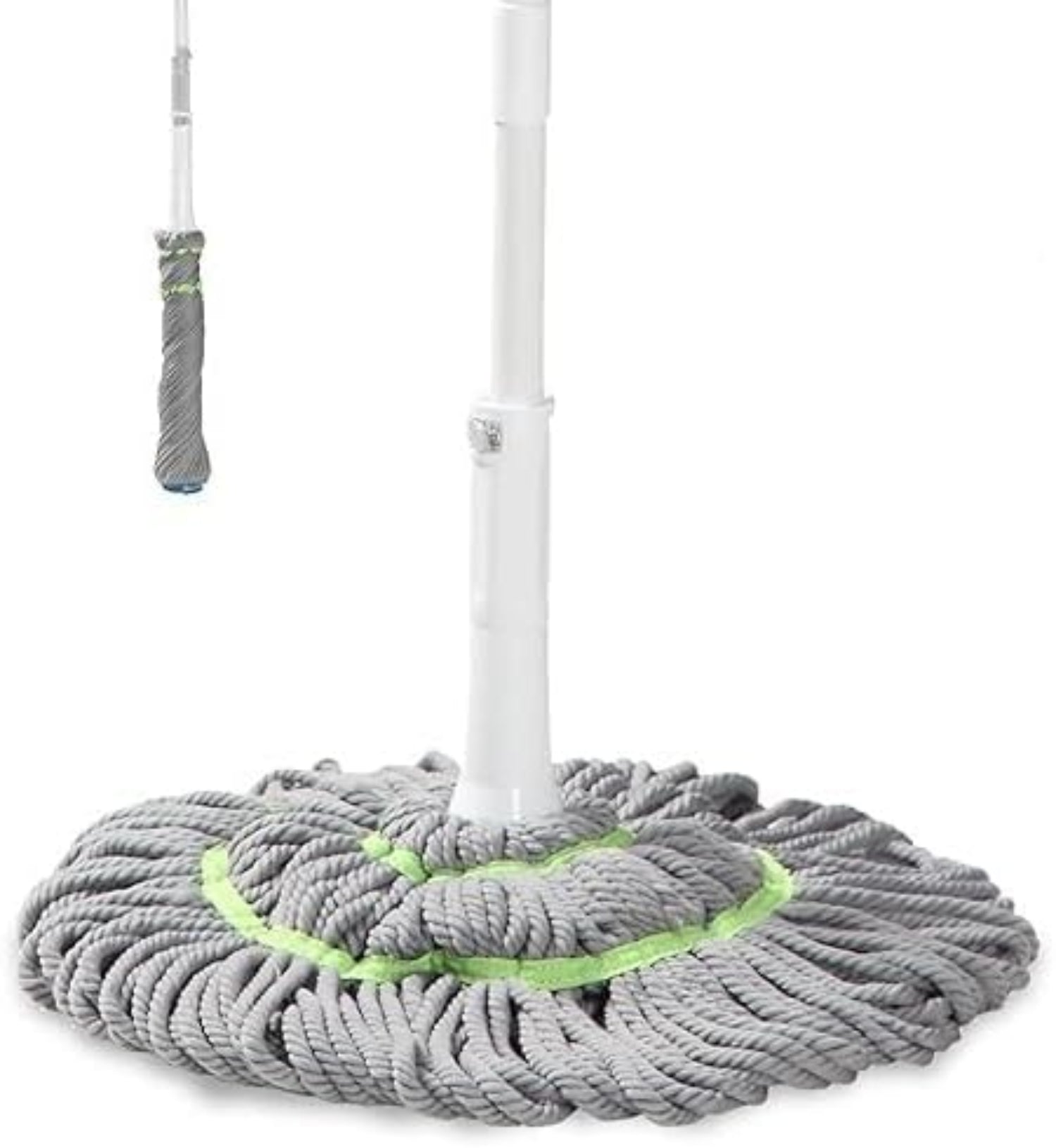 Zidello folding twist floor mop with hands-free wringing system, absorbent cotton mop head, and adjustable handle for efficient cleaning