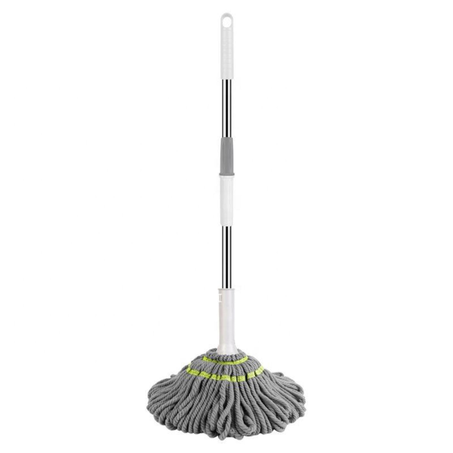 Zidello folding twist floor mop with hands-free wringing system, absorbent cotton mop head, and adjustable handle for efficient cleaning