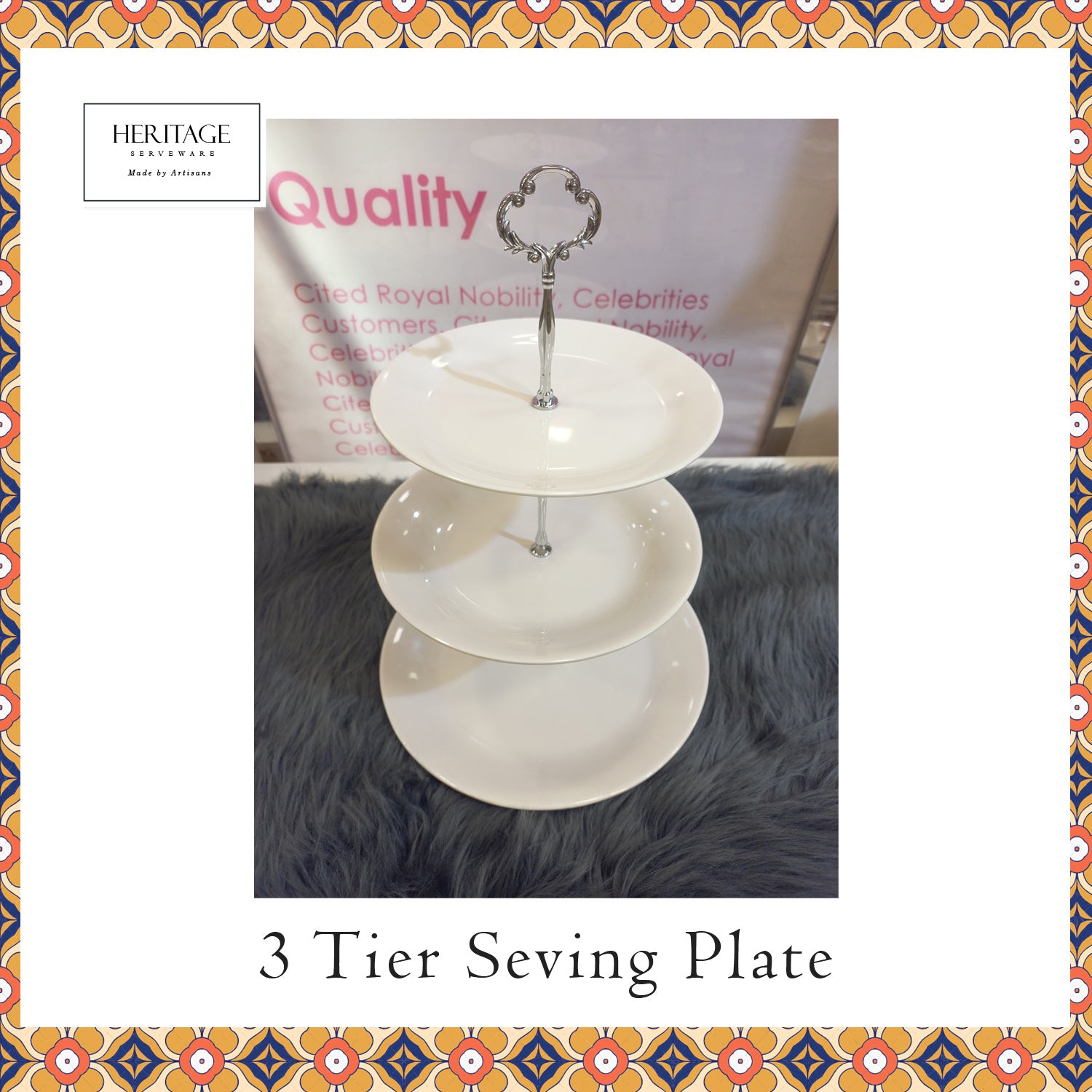 Three Tier Serving Platter - Round