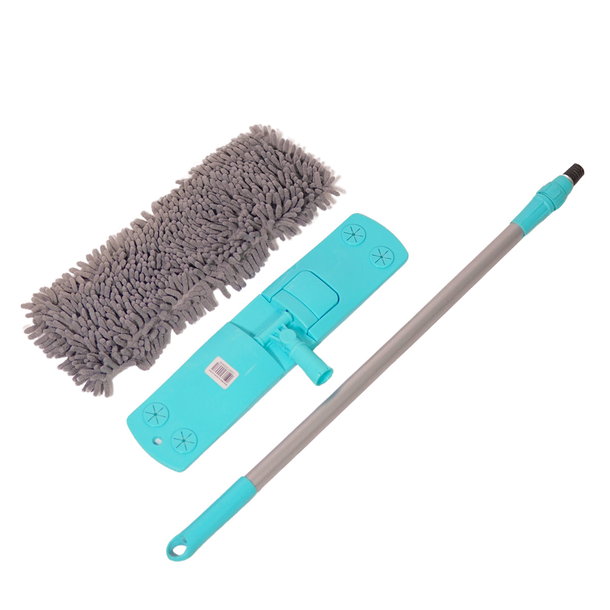 Microfiber Flat Mop - Wet & Dry Floor Cleaner with Adjustable Rod