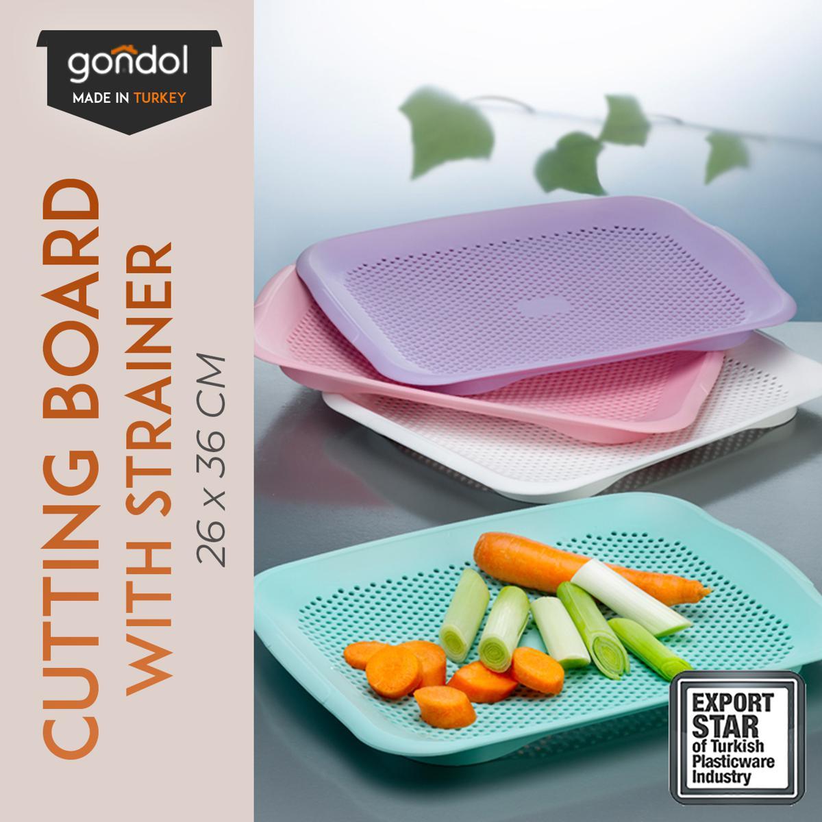Chopping Cutting Board - with Strainer [2 in 1]