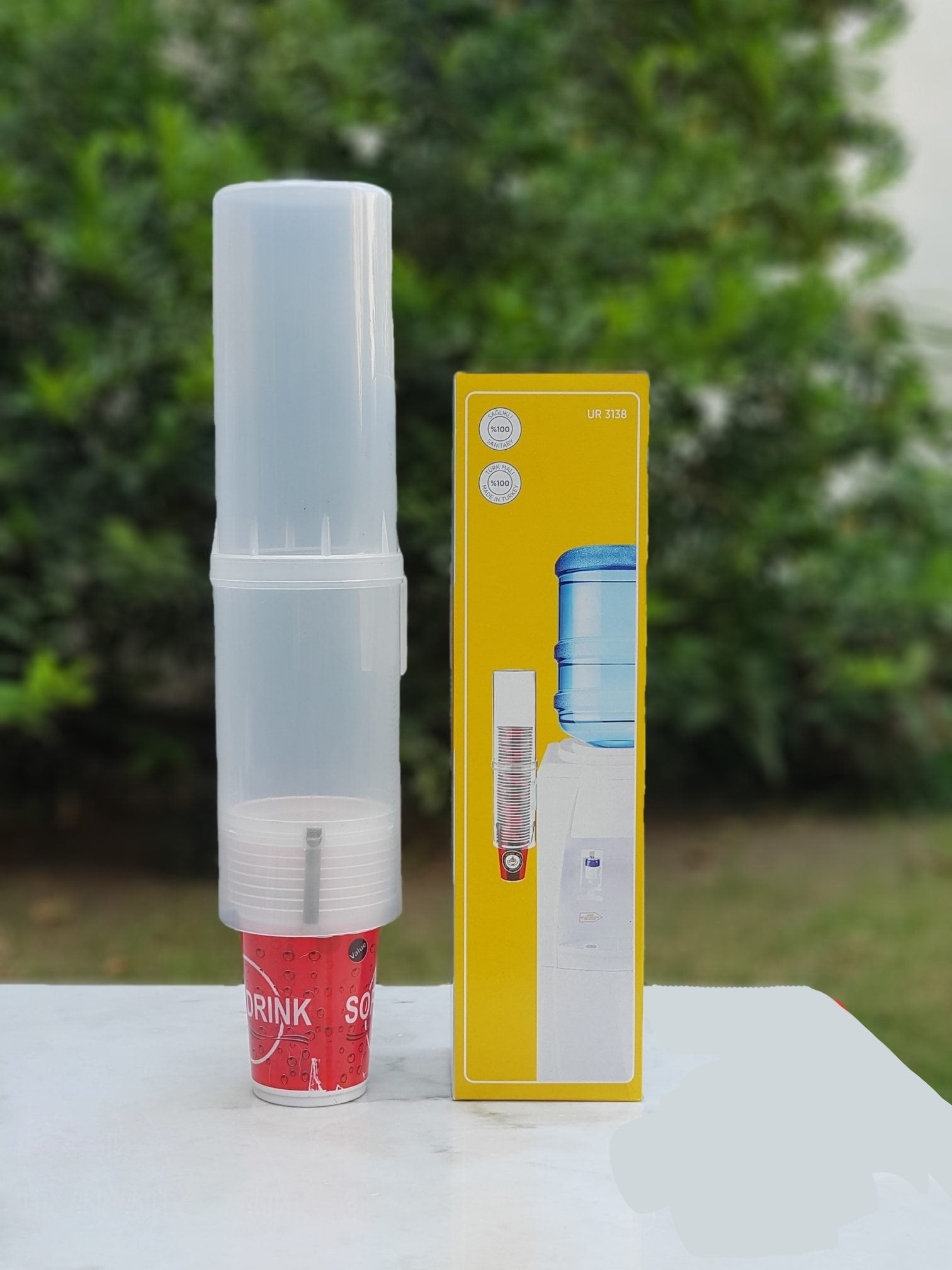 Paper Cup Dispenser - Attachable with Water Dispenser [User Friendly]